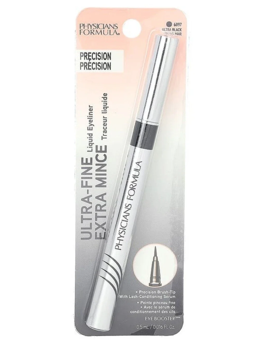 Physicians Formula, Eye Booster, Ultra Fine Liquid Eyeliner, 6897 Ultra Black